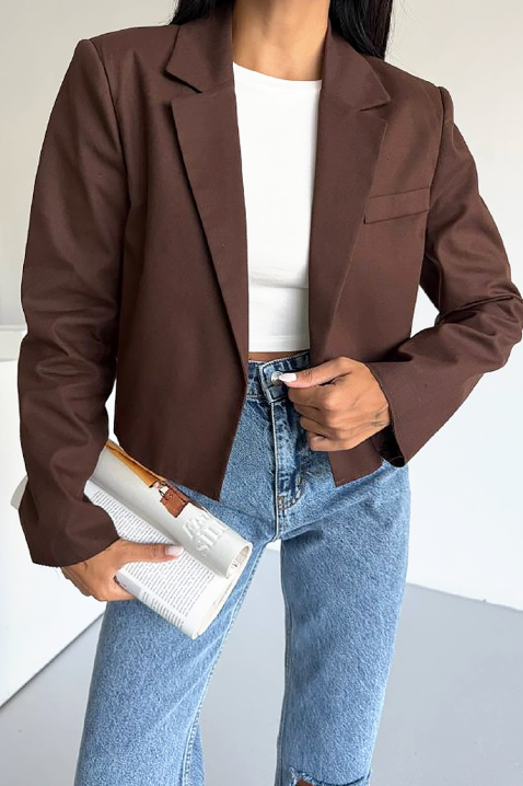 Σακάκι BLINZOINA BROWN, Χρώμα: καφέ, IVET.EU - Εκπτώσεις έως -80%