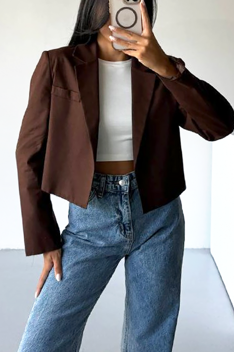 Σακάκι BLINZOINA BROWN, Χρώμα: καφέ, IVET.EU - Εκπτώσεις έως -80%
