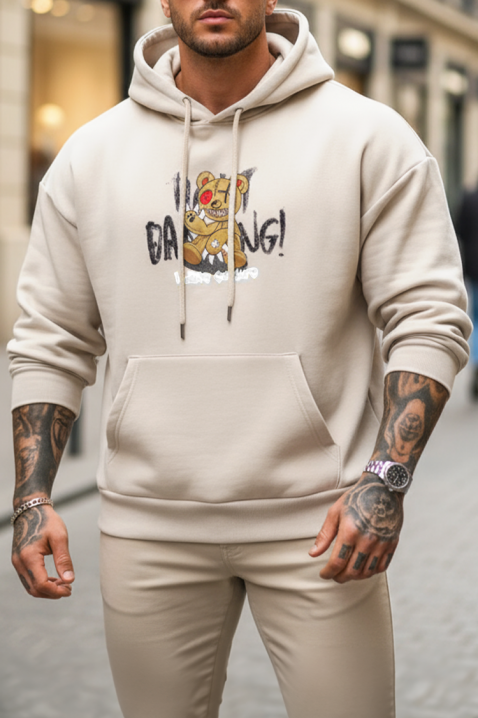 Ανδρικό φούτερ REBERGO BEIGE, Χρώμα: μπεζ, IVET.EU - Εκπτώσεις έως -80%