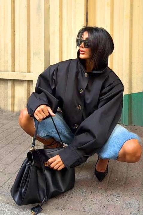Μπουφάν PREZILDA BLACK, Χρώμα: μαύρο, IVET.EU - Εκπτώσεις έως -80%