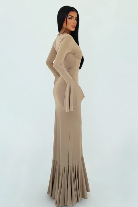 Φόρεμα LENZEDA BEIGE, Χρώμα: μπεζ, IVET.EU - Εκπτώσεις έως -80%