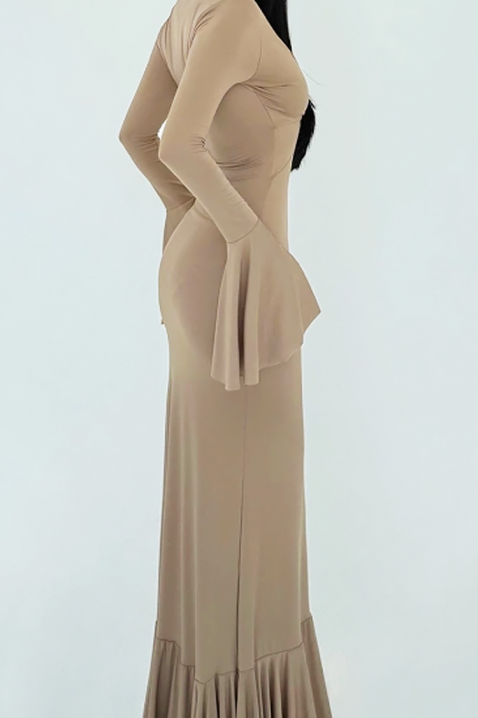 Φόρεμα LENZEDA BEIGE, Χρώμα: μπεζ, IVET.EU - Εκπτώσεις έως -80%