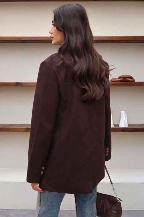 Σακάκι NATILZA BROWN, Χρώμα: καφέ, IVET.EU - Εκπτώσεις έως -80%