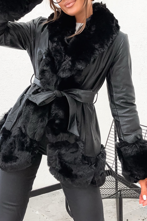 Μπουφάν JELFONDA BLACK, Χρώμα: μαύρο, IVET.EU - Εκπτώσεις έως -80%