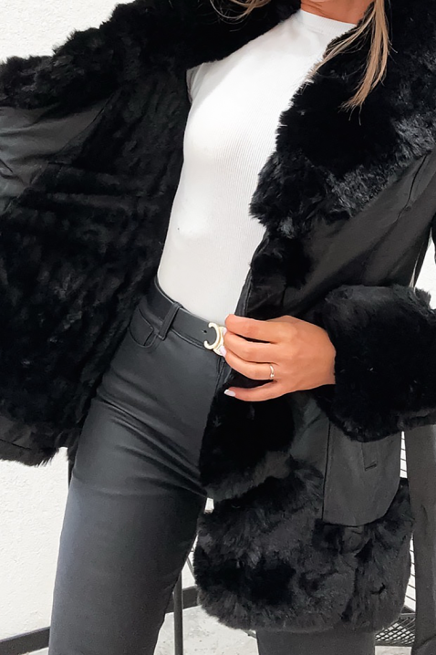 Μπουφάν JELFONDA BLACK, Χρώμα: μαύρο, IVET.EU - Εκπτώσεις έως -80%
