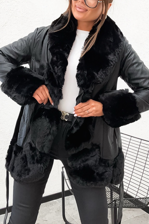 Μπουφάν JELFONDA BLACK, Χρώμα: μαύρο, IVET.EU - Εκπτώσεις έως -80%