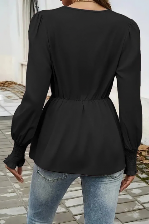 Γυναικεία μπλούζα GIRFOLZA BLACK, Χρώμα: μαύρο, IVET.EU - Εκπτώσεις έως -80%