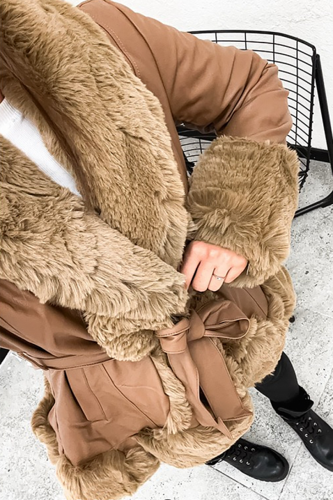 Μπουφάν JELFONDA CAMEL, Χρώμα: ανοιχτό καφέ, IVET.EU - Εκπτώσεις έως -80%