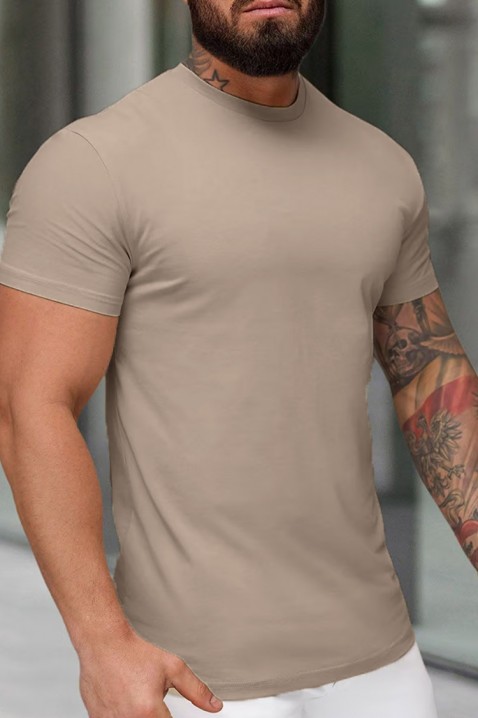 Ανδρικό μπλουζάκι MOZKO BEIGE, Χρώμα: μπεζ, IVET.EU - Εκπτώσεις έως -80%