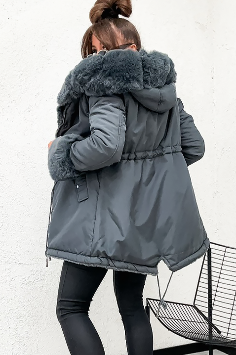 Μπουφάν DRENFELZA GREY, Χρώμα: γκρι, IVET.EU - Εκπτώσεις έως -80%