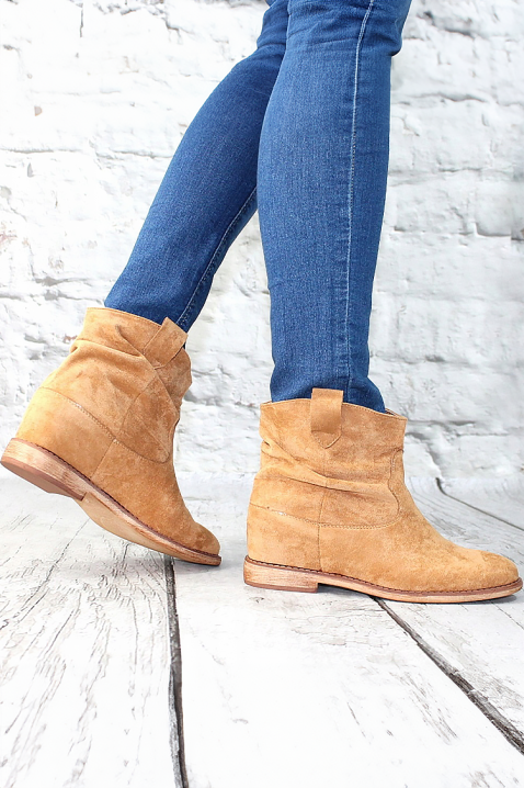 Γυναικεία μποτάκια KLORFINA, Χρώμα: ανοιχτό καφέ, IVET.EU - Εκπτώσεις έως -80%