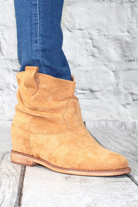 Γυναικεία μποτάκια KLORFINA, Χρώμα: ανοιχτό καφέ, IVET.EU - Εκπτώσεις έως -80%