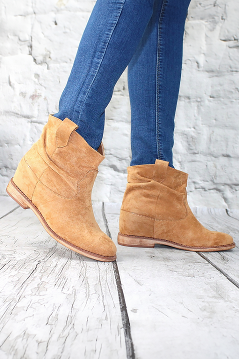 Γυναικεία μποτάκια KLORFINA, Χρώμα: ανοιχτό καφέ, IVET.EU - Εκπτώσεις έως -80%