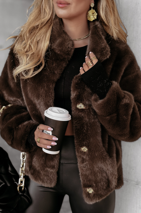 Μπουφάν ISLANDA BROWN, Χρώμα: καφέ, IVET.EU - Εκπτώσεις έως -80%