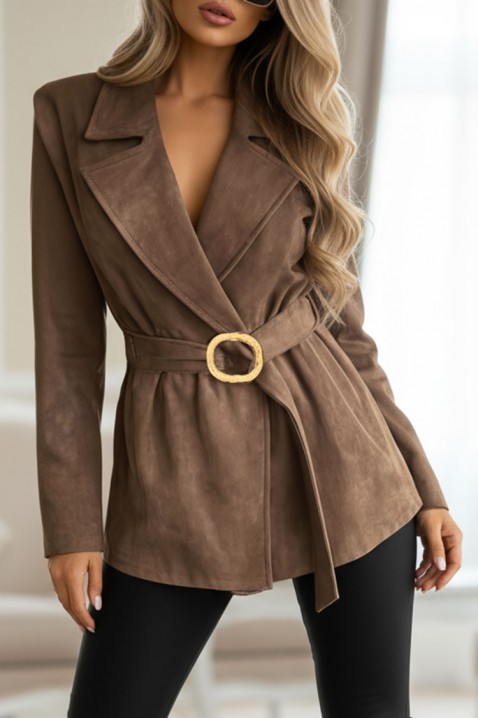 Σακάκι GLORDA MOCHA, Χρώμα: μόκα, IVET.EU - Εκπτώσεις έως -80%