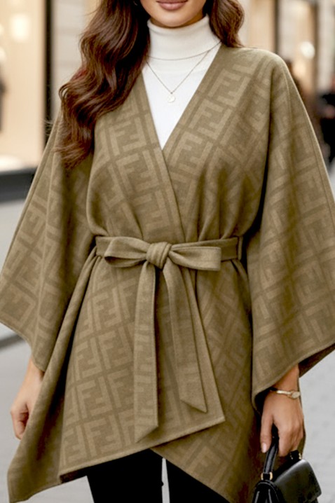 Πόντσο DERLONDA BEIGE, Χρώμα: μπεζ, IVET.EU - Εκπτώσεις έως -80%