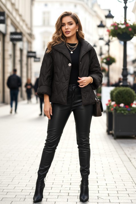 Μπουφάν DENVONA BLACK, Χρώμα: μαύρο, IVET.EU - Εκπτώσεις έως -80%
