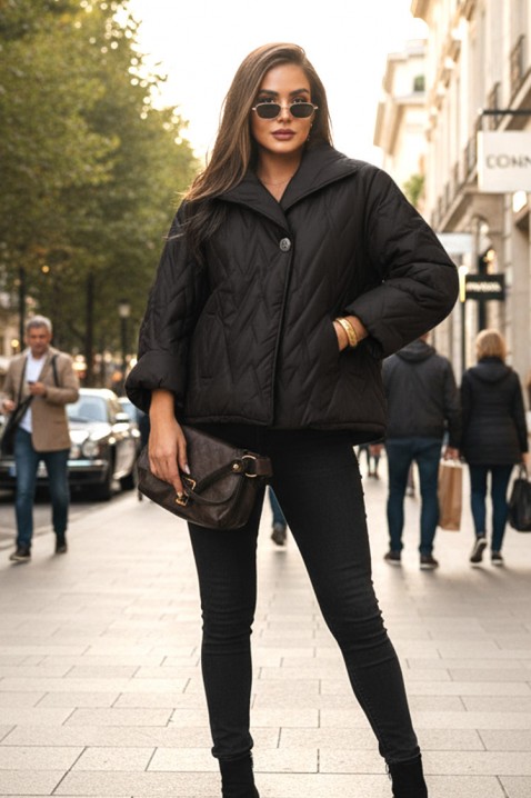 Μπουφάν DENVONA BLACK, Χρώμα: μαύρο, IVET.EU - Εκπτώσεις έως -80%