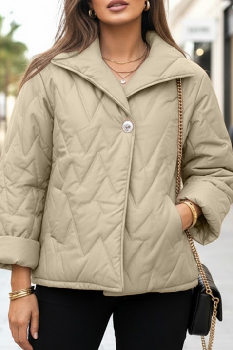 Μπουφάν DENVONA BEIGE, Χρώμα: μπεζ, IVET.EU - Εκπτώσεις έως -80%