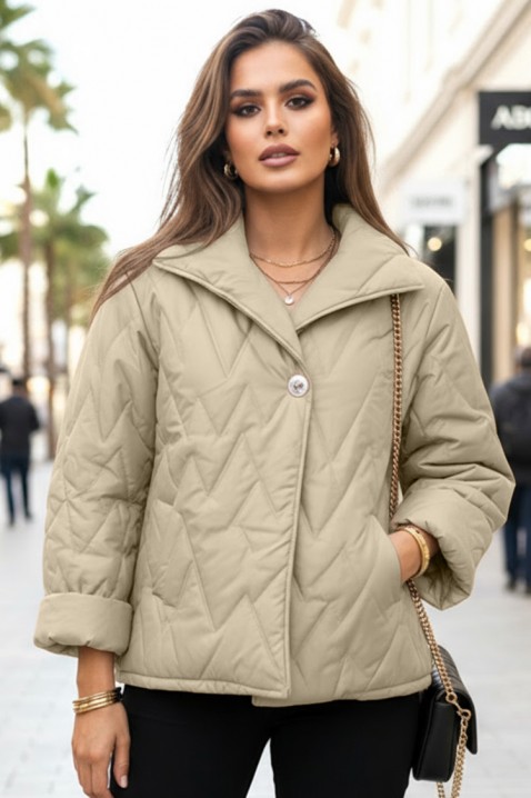Μπουφάν DENVONA BEIGE, Χρώμα: μπεζ, IVET.EU - Εκπτώσεις έως -80%