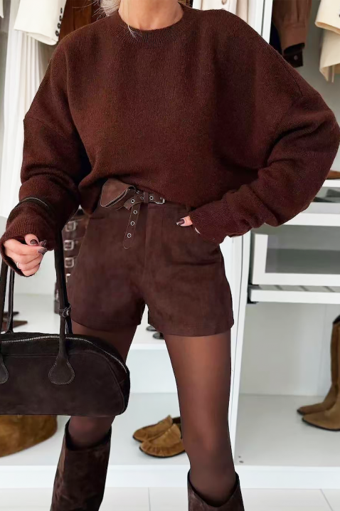 Σορτσάκι BRAMELFA BROWN, Χρώμα: καφέ, IVET.EU - Εκπτώσεις έως -80%