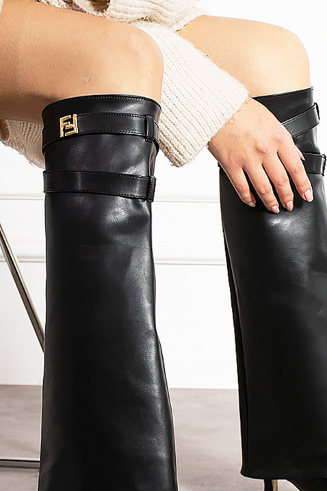 Μπότες ERMONIA BLACK, Χρώμα: μαύρο, IVET.EU - Εκπτώσεις έως -80%