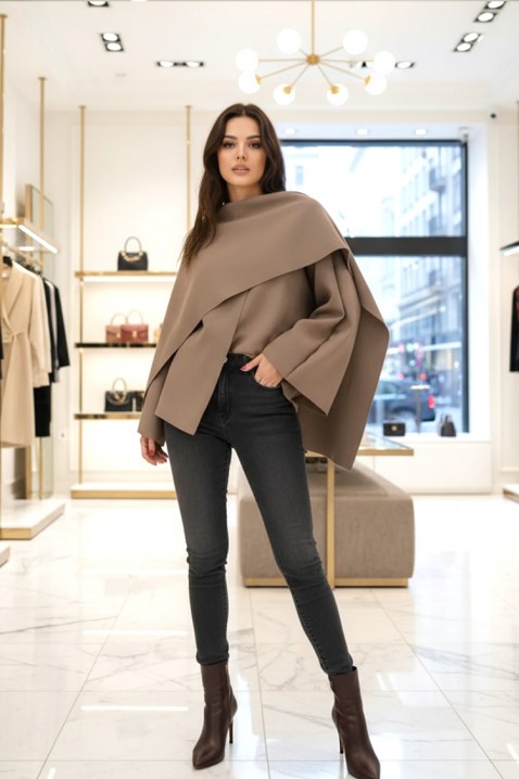 Παλτό POKRINZA MOCHA, Χρώμα: μόκα, IVET.EU - Εκπτώσεις έως -80%