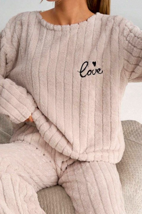 Πιτζάμα AMBOLESA BEIGE, Χρώμα: μπεζ, IVET.EU - Εκπτώσεις έως -80%