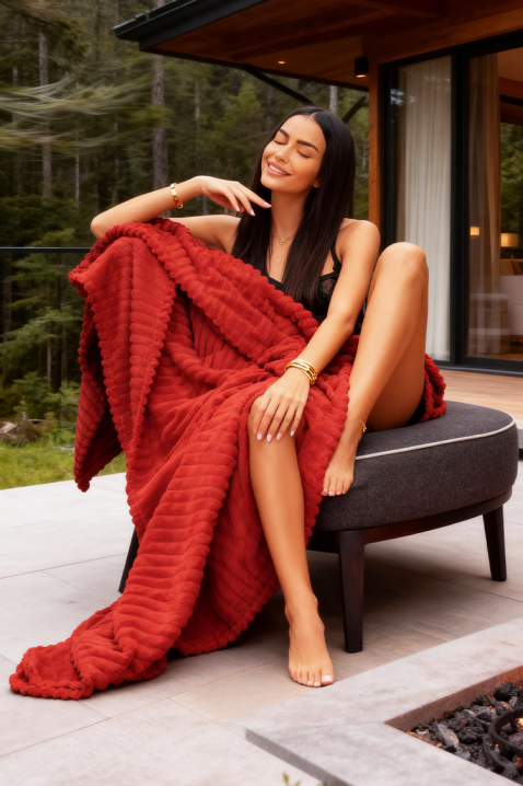 Κουβέρτα FELISARA RED 220x240 cm, Χρώμα: κόκκινο, IVET.EU - Εκπτώσεις έως -80%