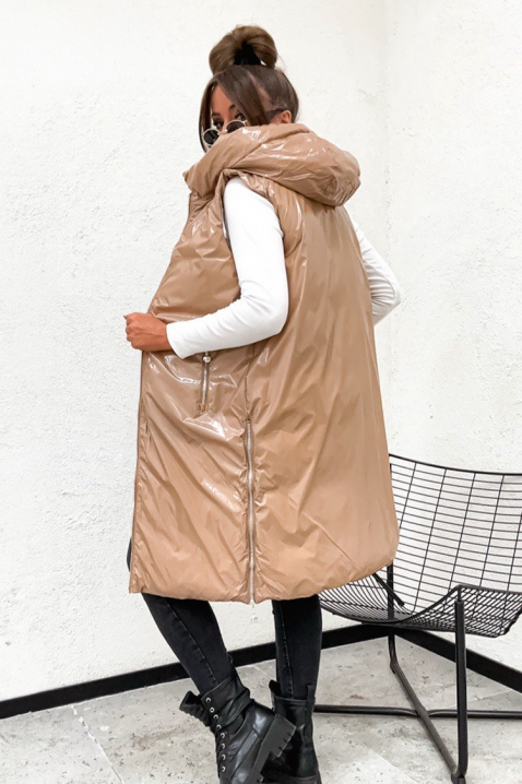 Διπλής όψης γιλέκο KEMORFA BEIGE, Χρώμα: μπεζ, IVET.EU - Εκπτώσεις έως -80%