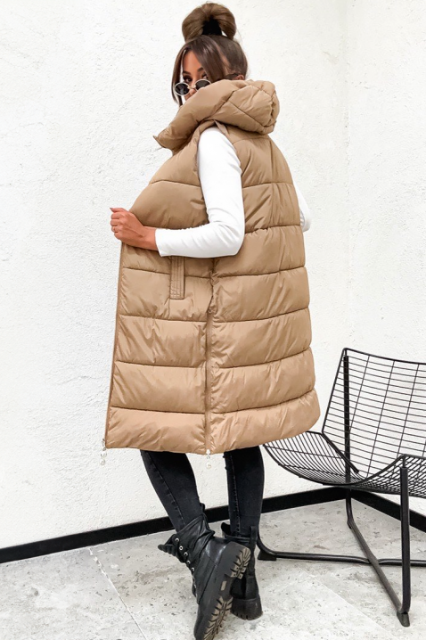 Διπλής όψης γιλέκο KEMORFA BEIGE, Χρώμα: μπεζ, IVET.EU - Εκπτώσεις έως -80%
