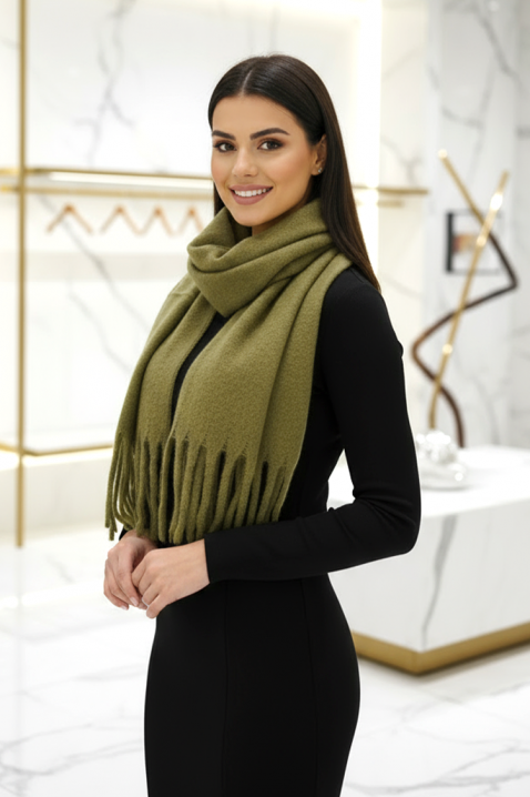 Κασκόλ VLOEDINA KHAKI, Χρώμα: χακί, IVET.EU - Εκπτώσεις έως -80%