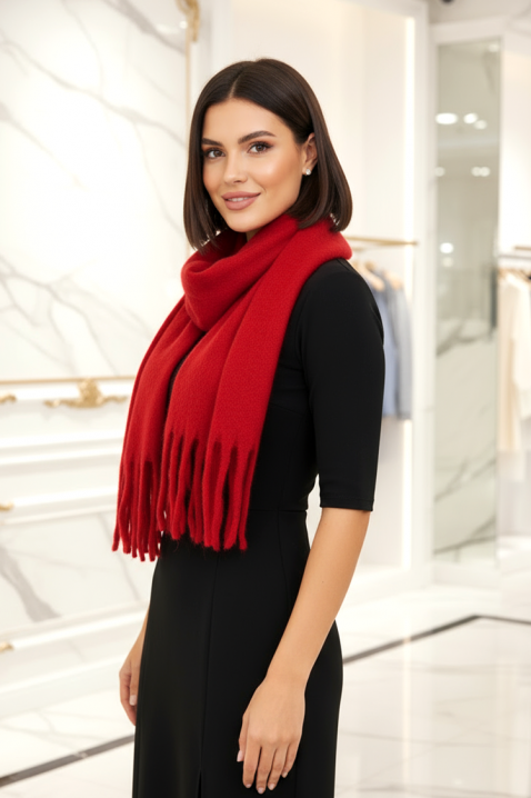 Κασκόλ VLOEDINA RED, Χρώμα: κόκκινο, IVET.EU - Εκπτώσεις έως -80%