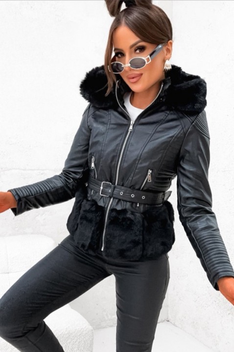 Μπουφάν AMARTINDA BLACK, Χρώμα: μαύρο, IVET.EU - Εκπτώσεις έως -80%