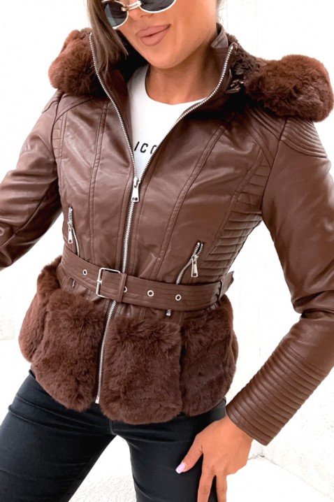Μπουφάν AMARTINDA BROWN, Χρώμα: καφέ, IVET.EU - Εκπτώσεις έως -80%