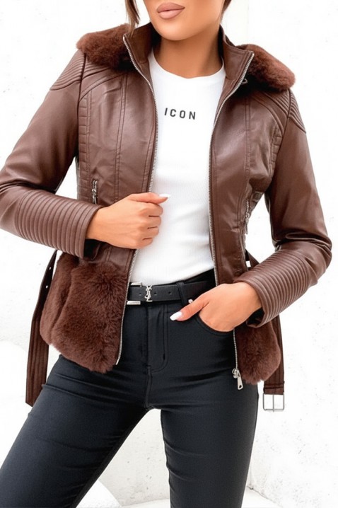 Μπουφάν AMARTINDA BROWN, Χρώμα: καφέ, IVET.EU - Εκπτώσεις έως -80%