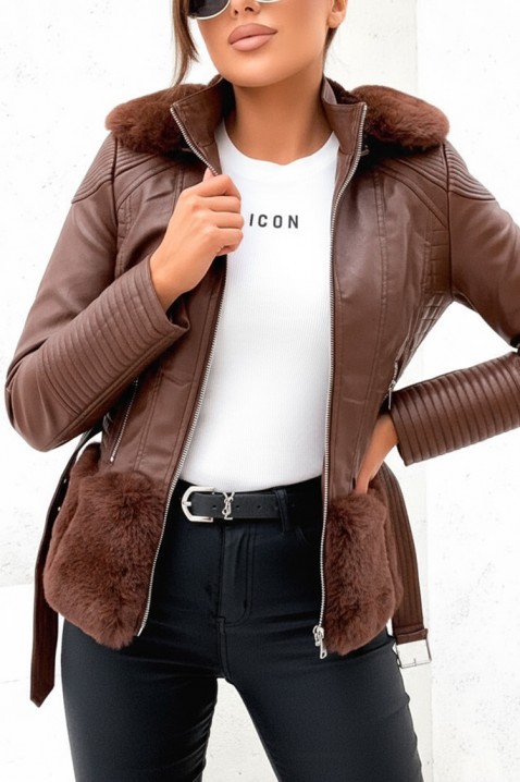 Μπουφάν AMARTINDA BROWN, Χρώμα: καφέ, IVET.EU - Εκπτώσεις έως -80%