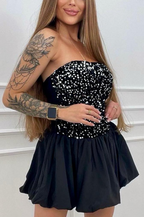 Φόρεμα BRILIANA BLACK, Χρώμα: μαύρο, IVET.EU - Εκπτώσεις έως -80%