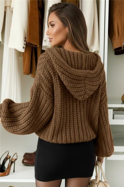 Ζακέτα TELONZA BROWN, Χρώμα: καφέ, IVET.EU - Εκπτώσεις έως -80%