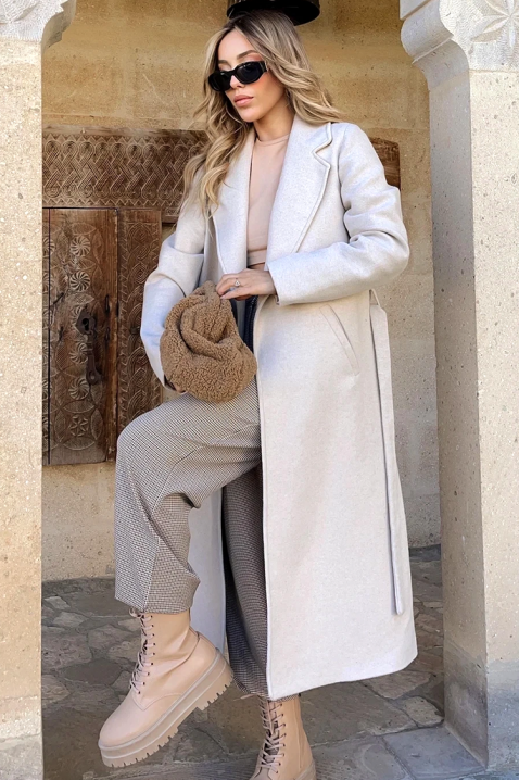 Παλτό CREMOLZA, Χρώμα: εκρού, IVET.EU - Εκπτώσεις έως -80%