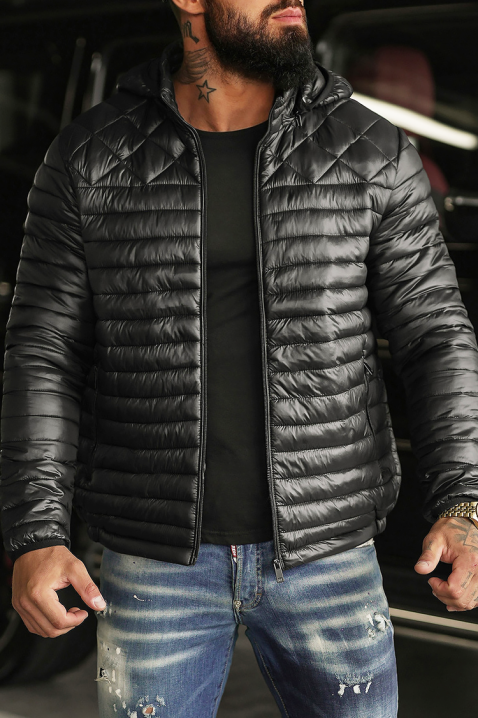 Ανδρικό μπουφάν MERGELO, Χρώμα: μαύρο, IVET.EU - Εκπτώσεις έως -80%