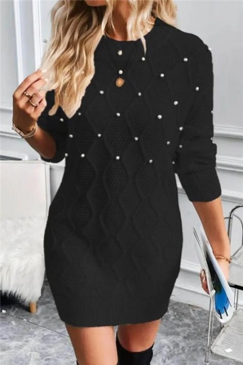 Φόρεμα BERTINDA BLACK, Χρώμα: μαύρο, IVET.EU - Εκπτώσεις έως -80%