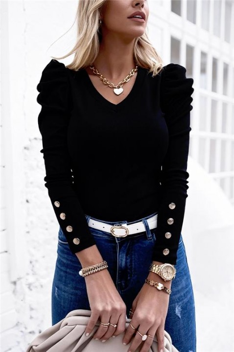 Γυναικεία μπλούζα VARGELZA, Χρώμα: μαύρο, IVET.EU - Εκπτώσεις έως -80%