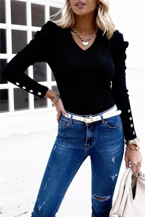 Γυναικεία μπλούζα VARGELZA, Χρώμα: μαύρο, IVET.EU - Εκπτώσεις έως -80%