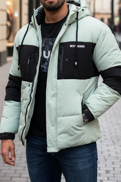 Ανδρικό μπουφάν POLUNO, Χρώμα: μέντα, IVET.EU - Εκπτώσεις έως -80%