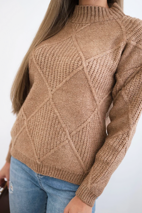 Πουλόβερ PLETOLDA BEIGE, Χρώμα: μπεζ, IVET.EU - Εκπτώσεις έως -80%