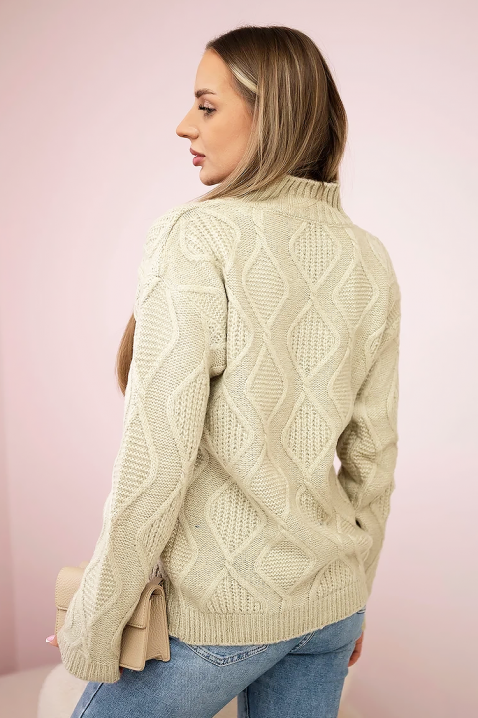 Πουλόβερ FRONZELA BEIGE, Χρώμα: μπεζ, IVET.EU - Εκπτώσεις έως -80%