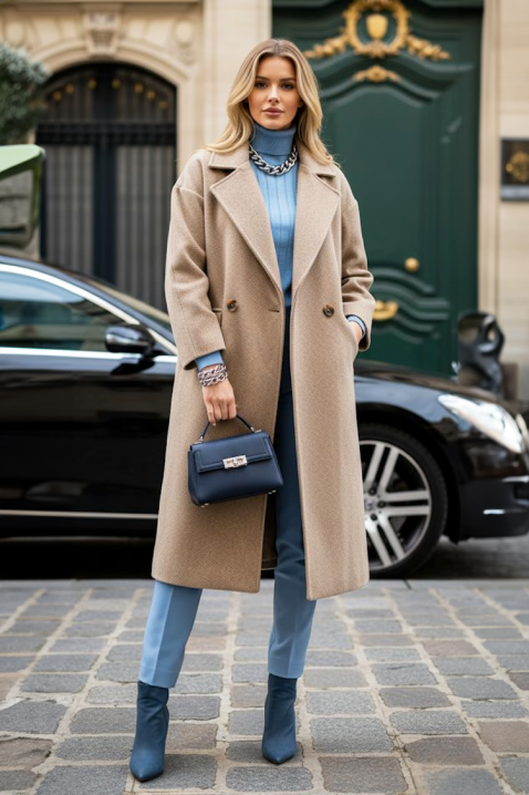 Παλτό KANSITA BEIGE, Χρώμα: μπεζ, IVET.EU - Εκπτώσεις έως -80%