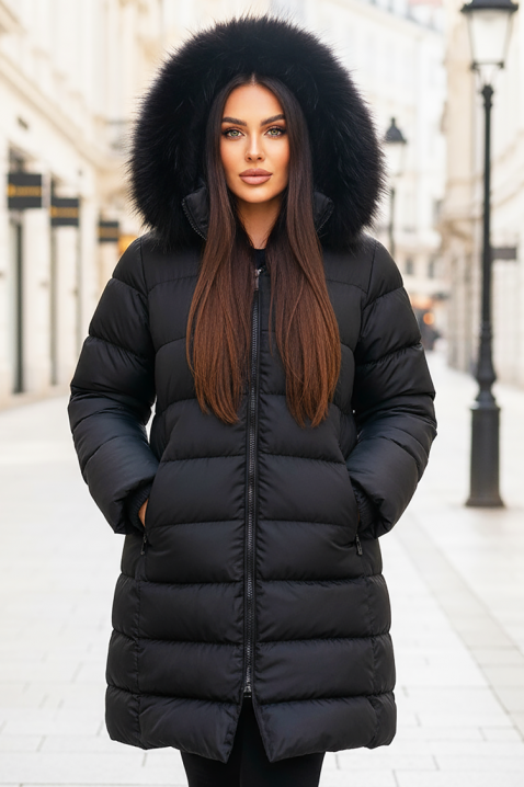 Μπουφάν BESERINA BLACK, Χρώμα: μαύρο, IVET.EU - Εκπτώσεις έως -80%