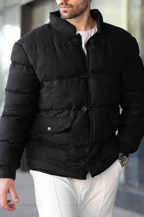 Ανδρικό μπουφάν RAMOLFO BLACK, Χρώμα: μαύρο, IVET.EU - Εκπτώσεις έως -80%